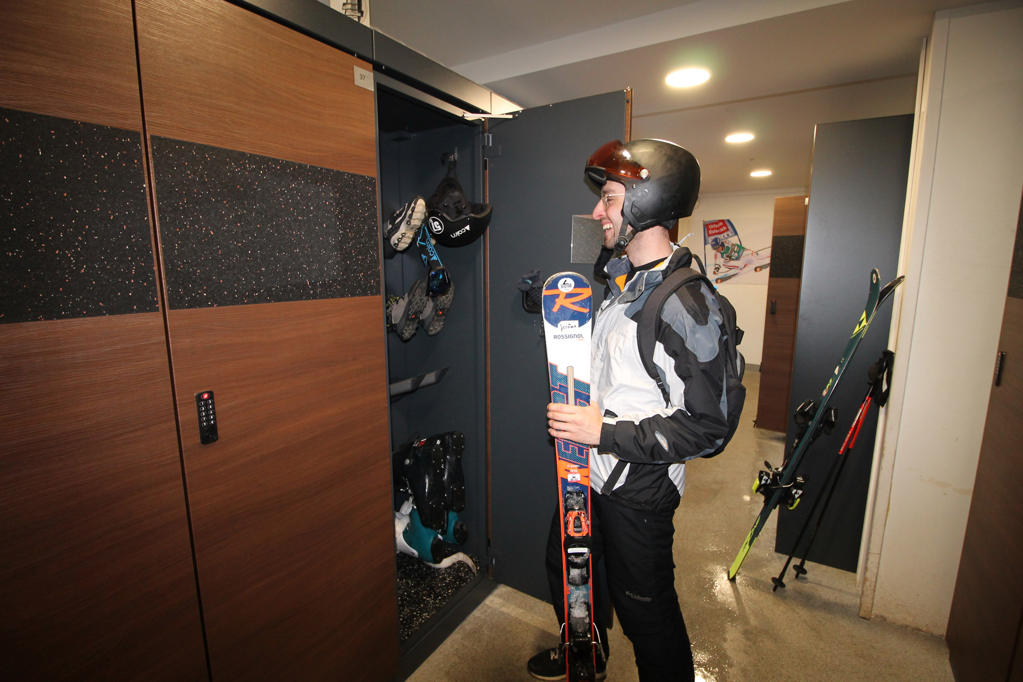 Ski storage in Valloire at Grange Sport